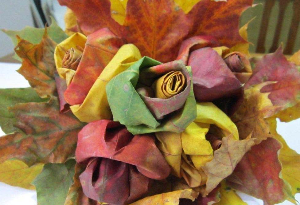 Поделка осенний букет из листьев: Осенний букет из листьев autumn bouquet