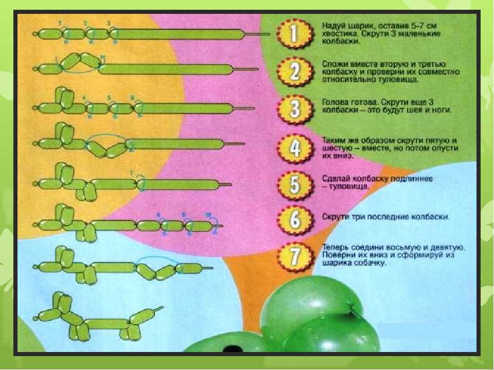Схема как сделать собачку из шарика колбаски: Как сделать собаку из шарика-колбаски