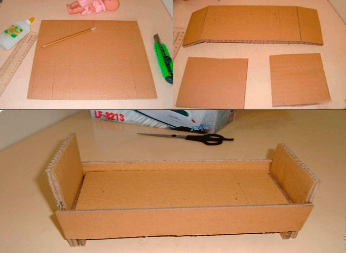 Как сделать из картона кровать для куклы своими руками: Кровать для кукол из картонных коробок. Мастер-класс и видео