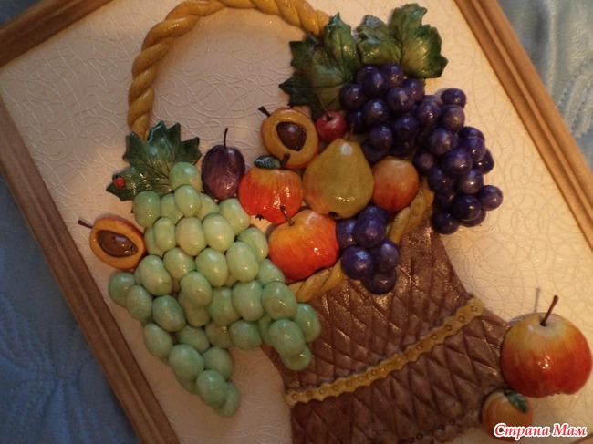 Как сделать панно из искусственных фруктов своими руками: Объемная картина или панно из фруктов своими руками: муляжные фрукты в корзинке