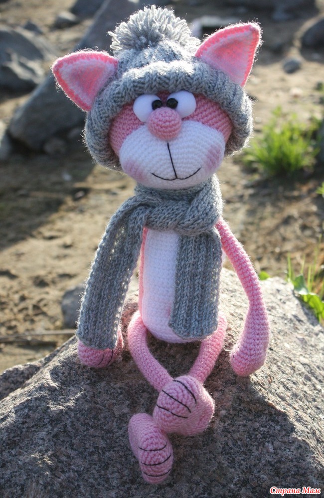 Розовый кот амигуруми: Игрушка Розовый кот вязанный крючком. Описание | БЛОГ ДОМОХОЗЯЙКИ