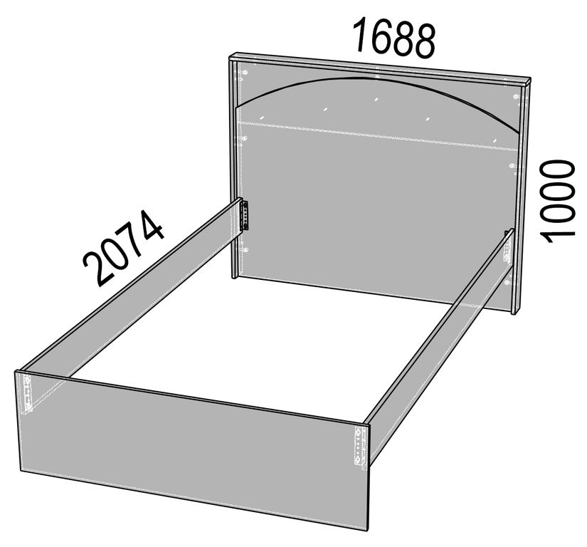 Двуспальная кровать своими руками из дсп чертежи фото: Кровать из ДСП своими руками: очень просто и недорого