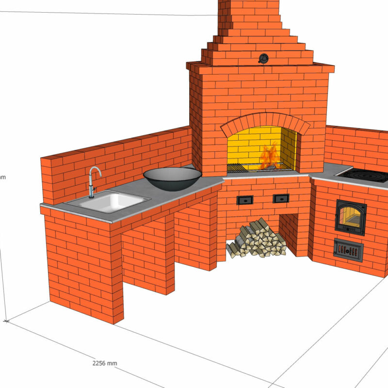 Прядовка оригинального барбекю для сада: Барбекю из кирпича: чертежи и фотографии