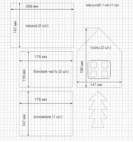 Выкройка домика: Выкройка текстильных домиков. Как сшить домик / Мастер-класс