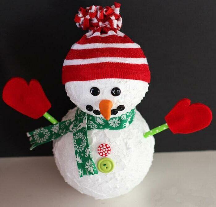 Снеговик своими руками из пенопластовых шаров: Снеговик из пенопластовых шаров - мастер-класс с подробностями
