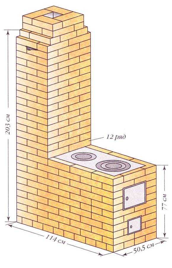 Как строить печь из кирпича для дома: 10 правил кладки + фото