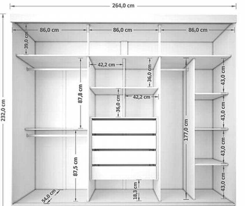 Наполнение шкафа купе схема на 4 двери: Шкафы купе 4 двери наполнение на заказ