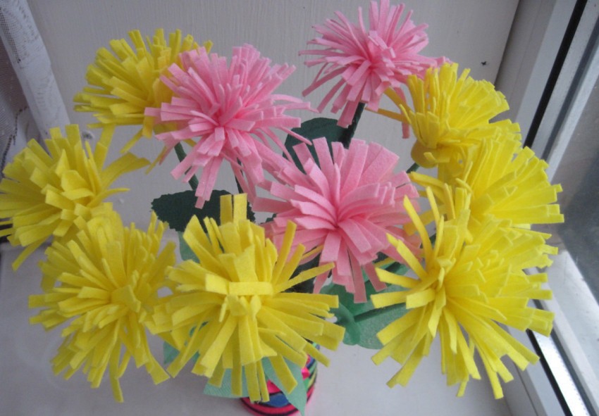 Хризантемы из салфеток своими руками пошаговое фото: Цветы из салфеток своими руками. Пошаговые инструкции + 400 фото