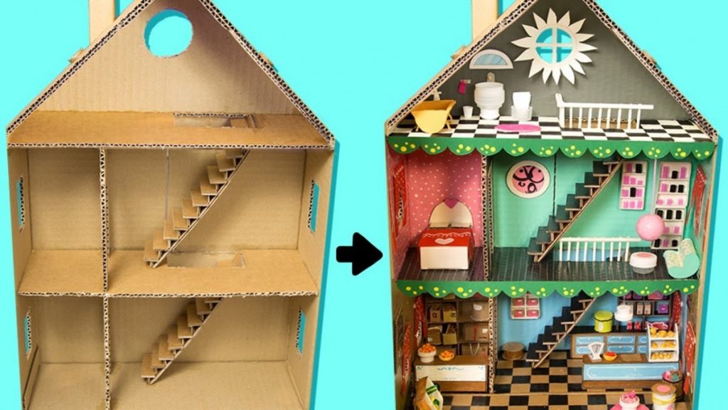 Как сделать из бумаги дом для кукол своими руками: Как сделать домик для куклы. Игрушки из бумаги своими руками.