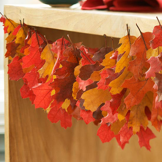Гирлянда осенние листья из бумаги: как сделать гирлянду из листьев клена с детьми для украшения/оформления в детский сад, на окно, в помещение, класс