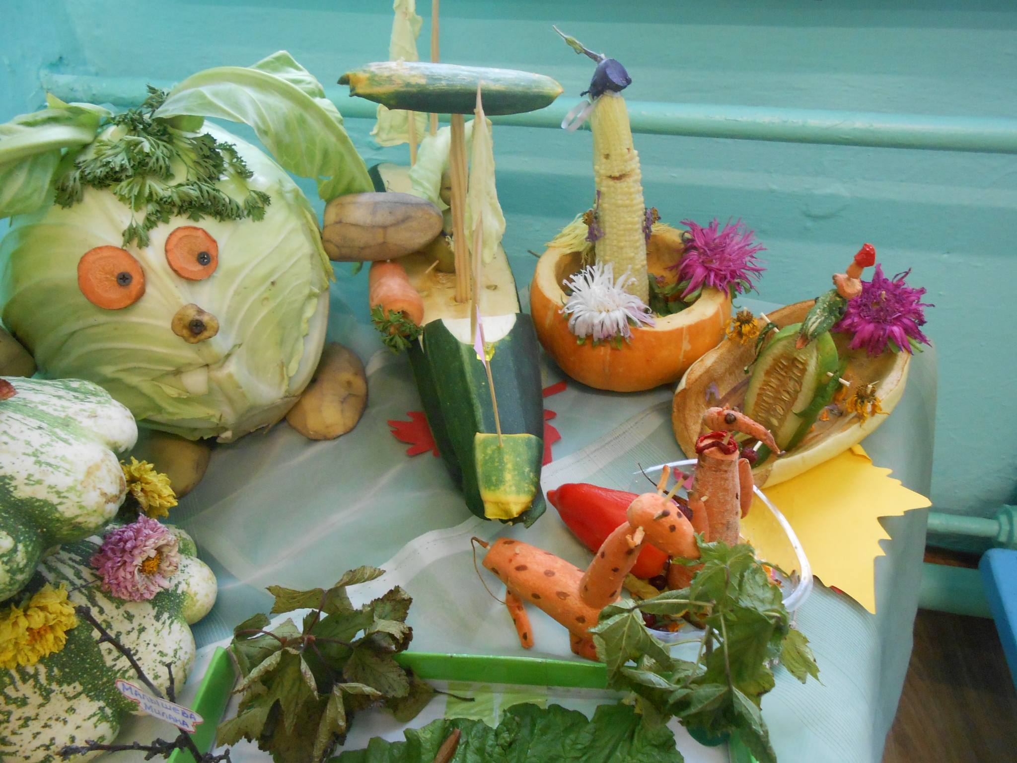Детские поделки из овощей фото: Поделки из овощей и фруктов для детей и взрослых на праздник Осени в школу или детский сад. Море идей что можно приду…