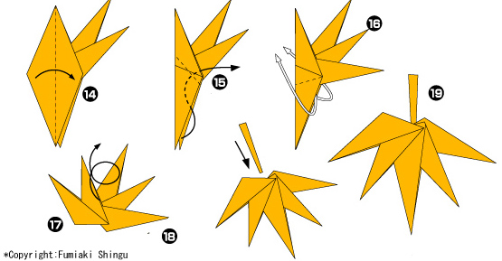 Лист клена оригами схема: Кленовый лист оригами схема+ видео