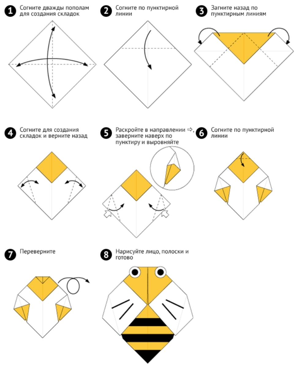 Оригами для 5 лет: Оригами для детей 4-5, 6-7 лет: простые пошаговые схемы