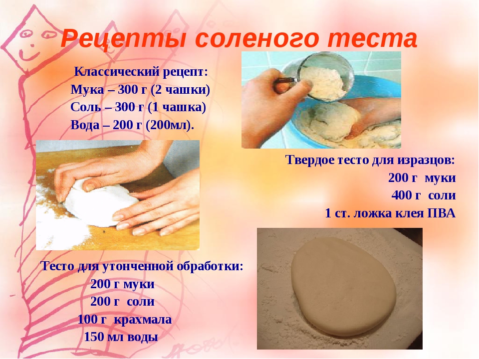Соленое тесто для малышей: Как сделать соленое тесто для лепки для детей рецепты фото