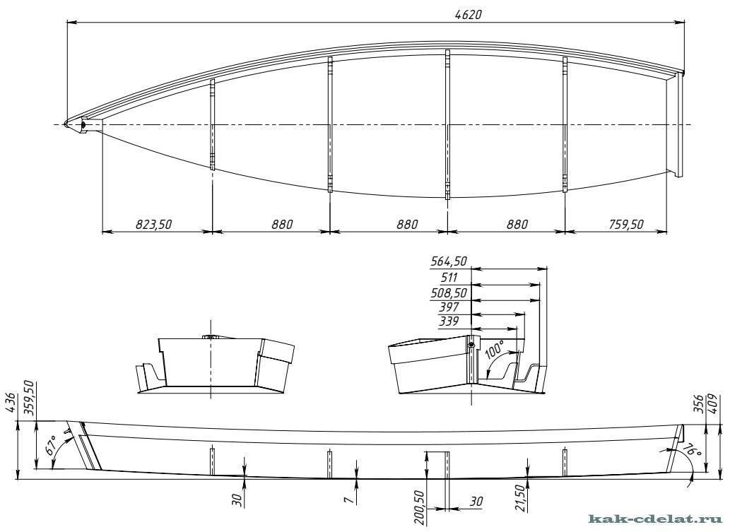 Чертеж лодки деревянной: Чертеж деревянной лодки "Skiff" для постройки своими руками