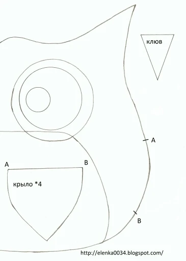 Сова подушка своими руками выкройка: Подушка сова своими руками