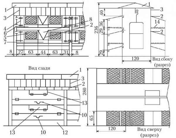 Клетки для кроликов чертежи промышленные: Промышленные клетки для кроликов: чертежи с размерами