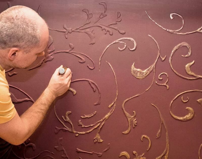 Рисунки шпаклевкой на стенах: Картины из шпаклевки своими руками