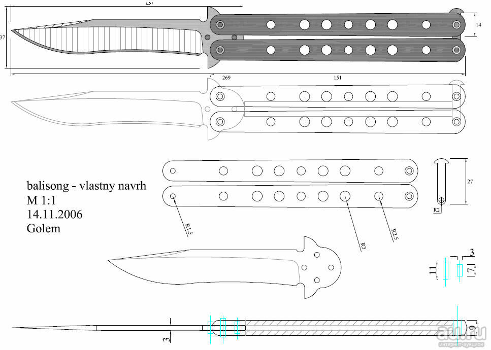 Нож бабочка чертеж фото: Нож-бабочка — балисонг: конструкция, разновидности, как сделать самому