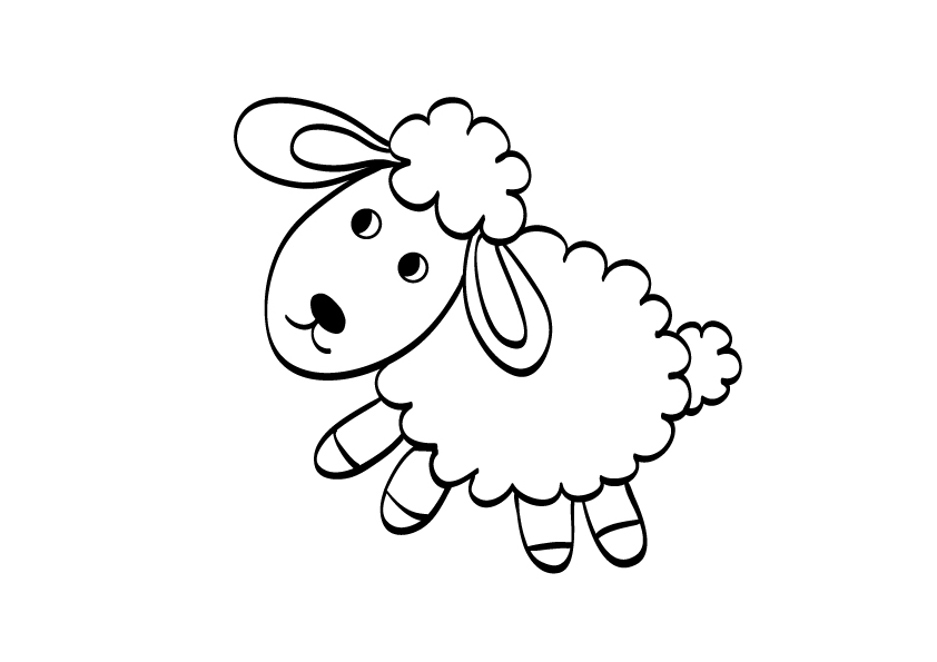 Шаблон овечки: Раскраска Овечка Скачать И Распечатать