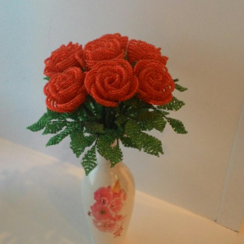 Розы из бисера фото: цветы из бисера своими руками на фото