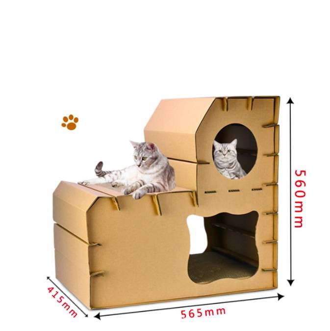 Домик из картона для кошки своими руками: 3 простых домика для кошки своими руками из подручных средств | Ваши Питомцы