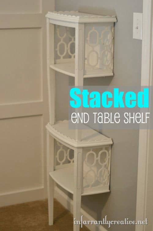 Stacked End Table Shelf