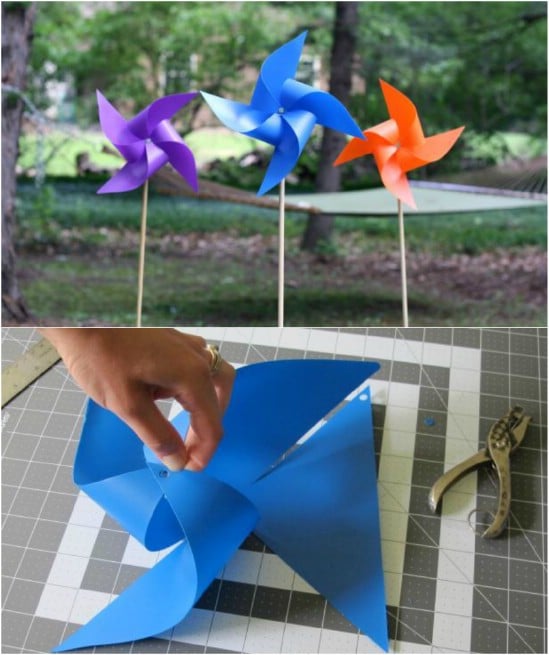 Cute DIY Garden Pinwheels