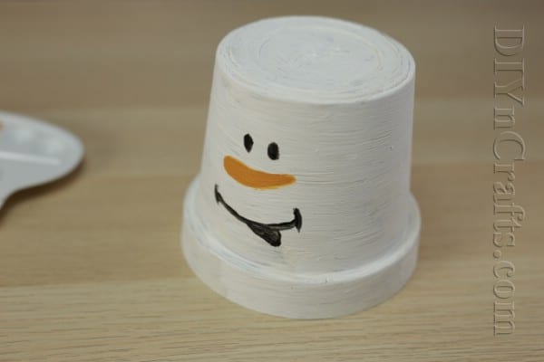 How to Make a Cute Snowman Out of a Flower Pot