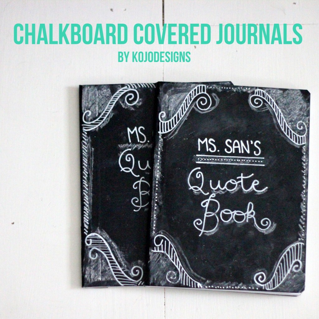 DIY Chalkboard Journal Teacher Gift