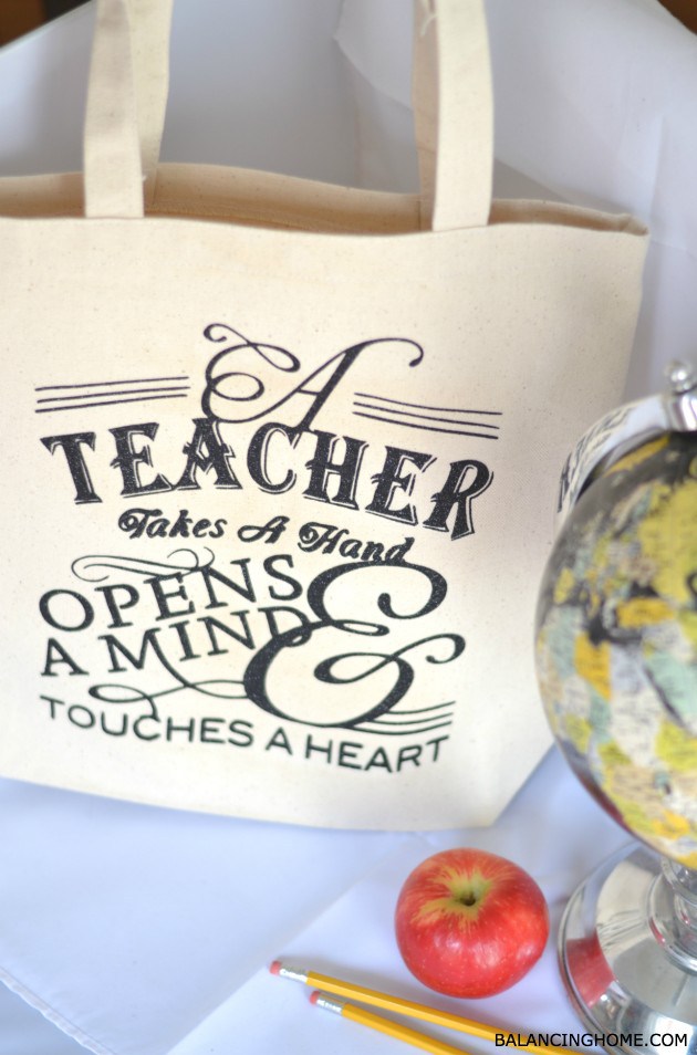 DIY Teacher Tote Bag