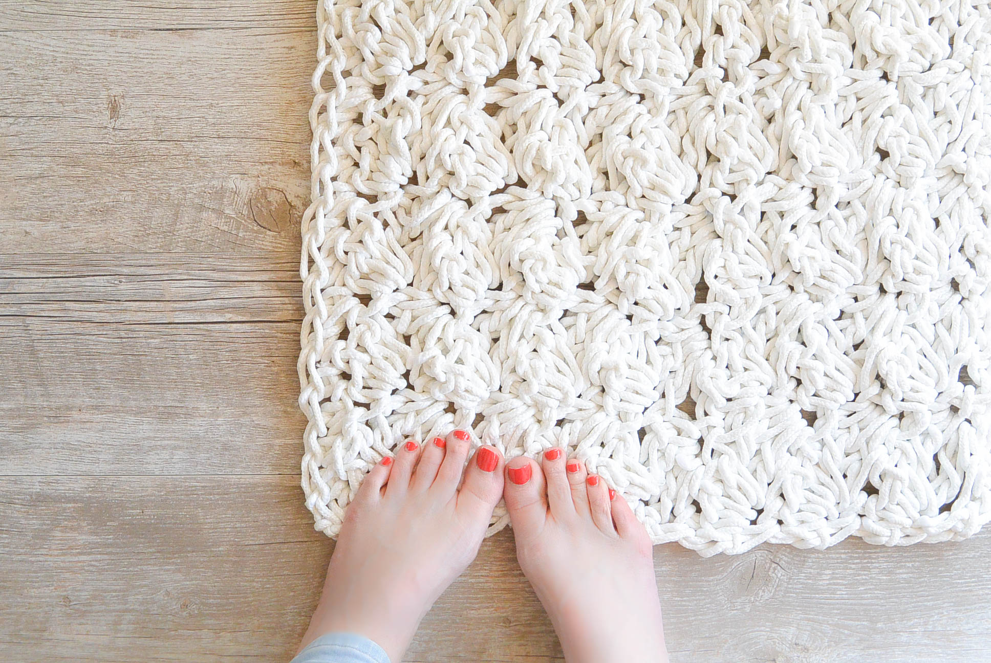 4 crochet bath rug rope