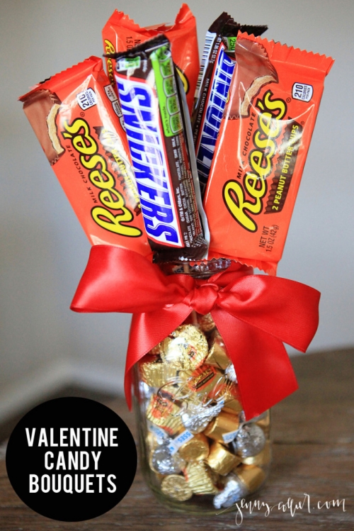 Valentine candy bouquets diy