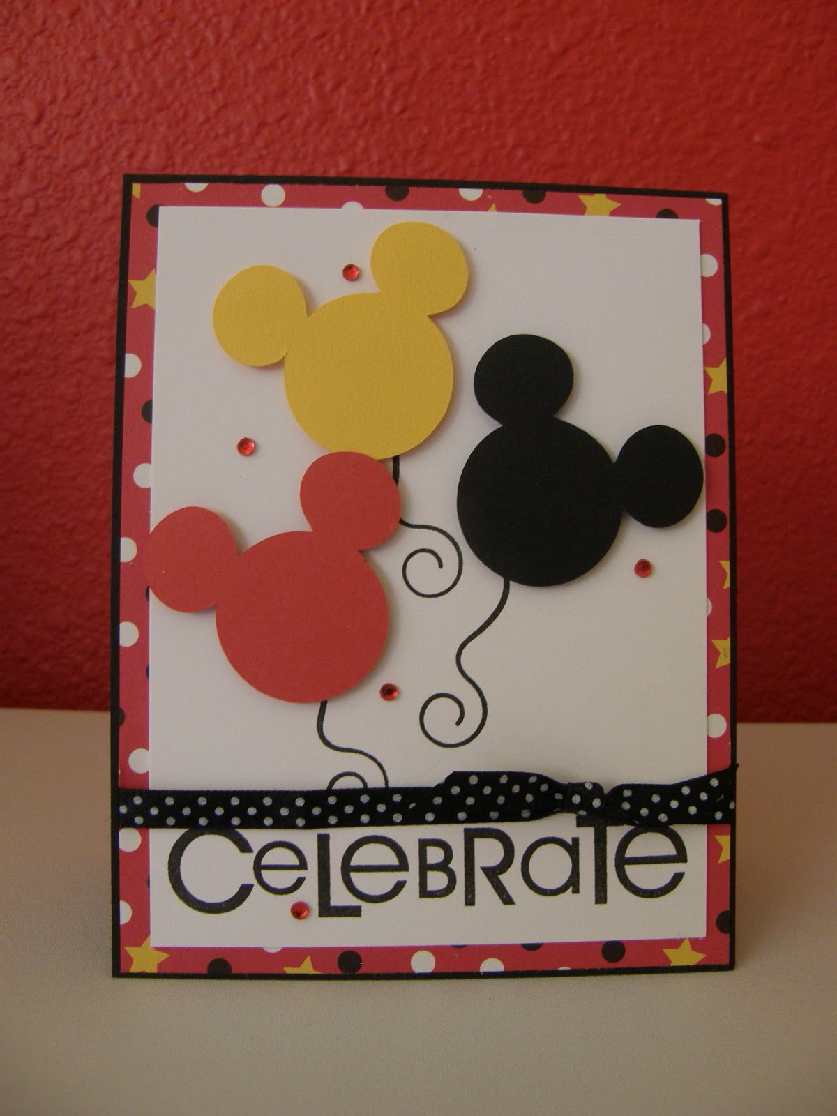 Celebrate mickey birthday diy card