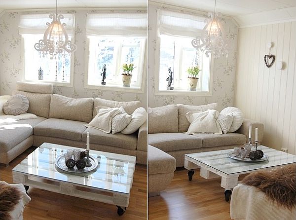 Simple coffee table from pallets