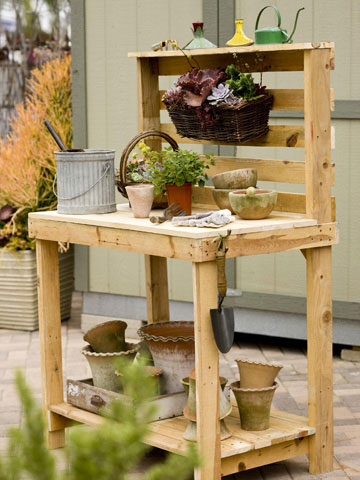 DIY potting bench