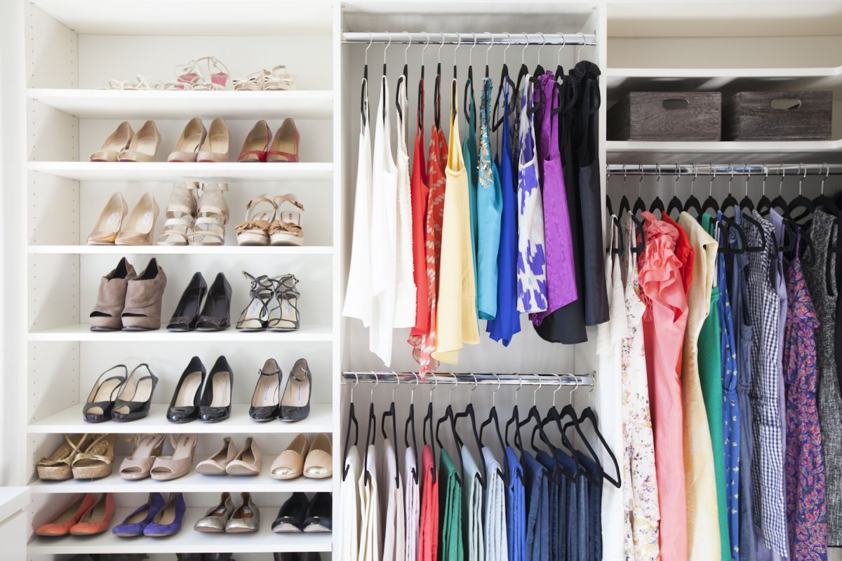 Arrange closet by season