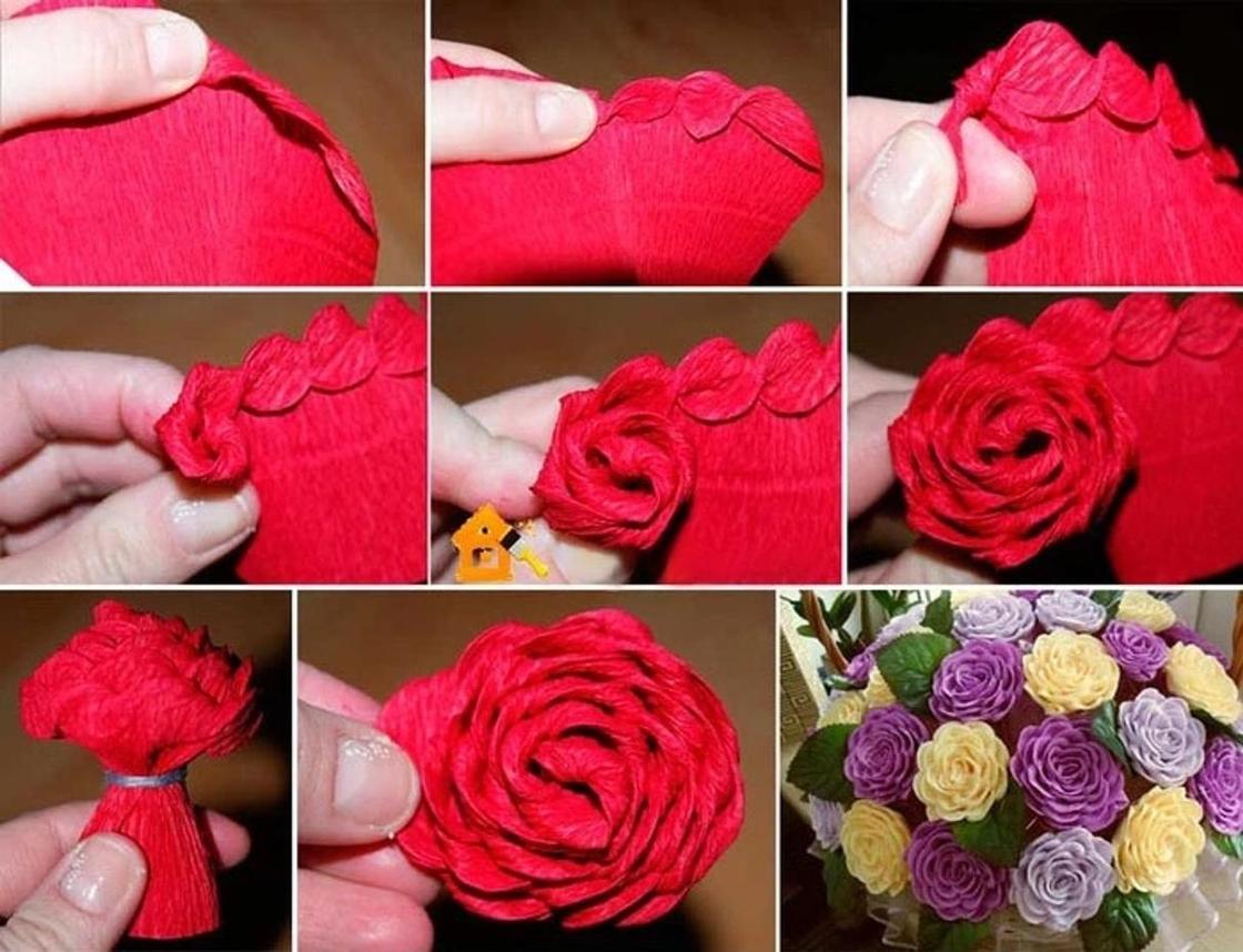 Как сделать своими руками цветы из бумаги поэтапно: Объемные цветы из бумаги своими руками. Пошаговые инструкции + 400 фото