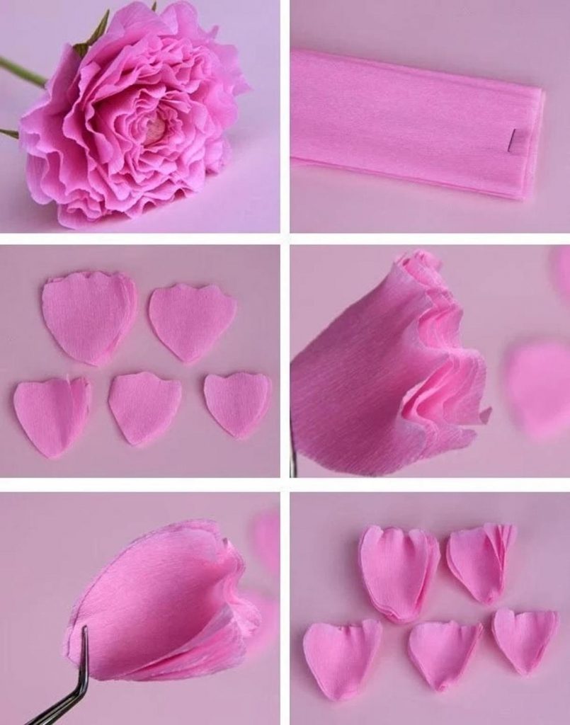 Как сделать цветок из крепированной бумаги: Как сделать розу из крепированной бумаги