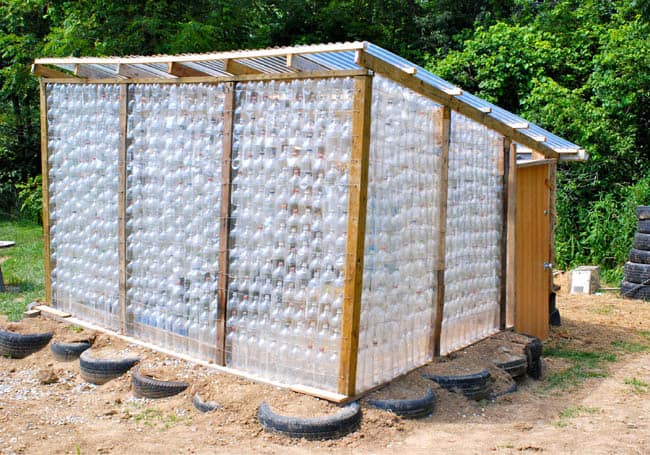 Plastic bottle greenhouse