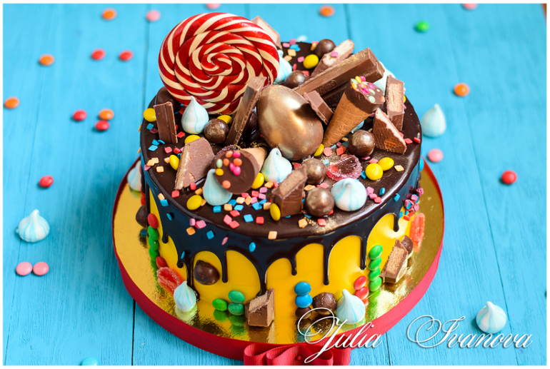 Торт детский украшенный сладостями: Идеи на тему «Торт со сладостями» (60)