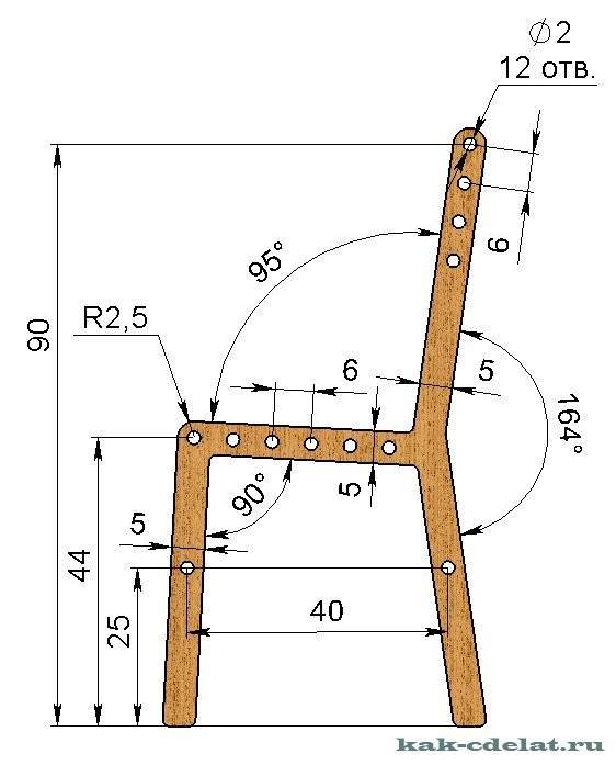 Чертеж стул: Стулья своими руками. 700 фото. Схемы, макеты, чертежи и мастер классы