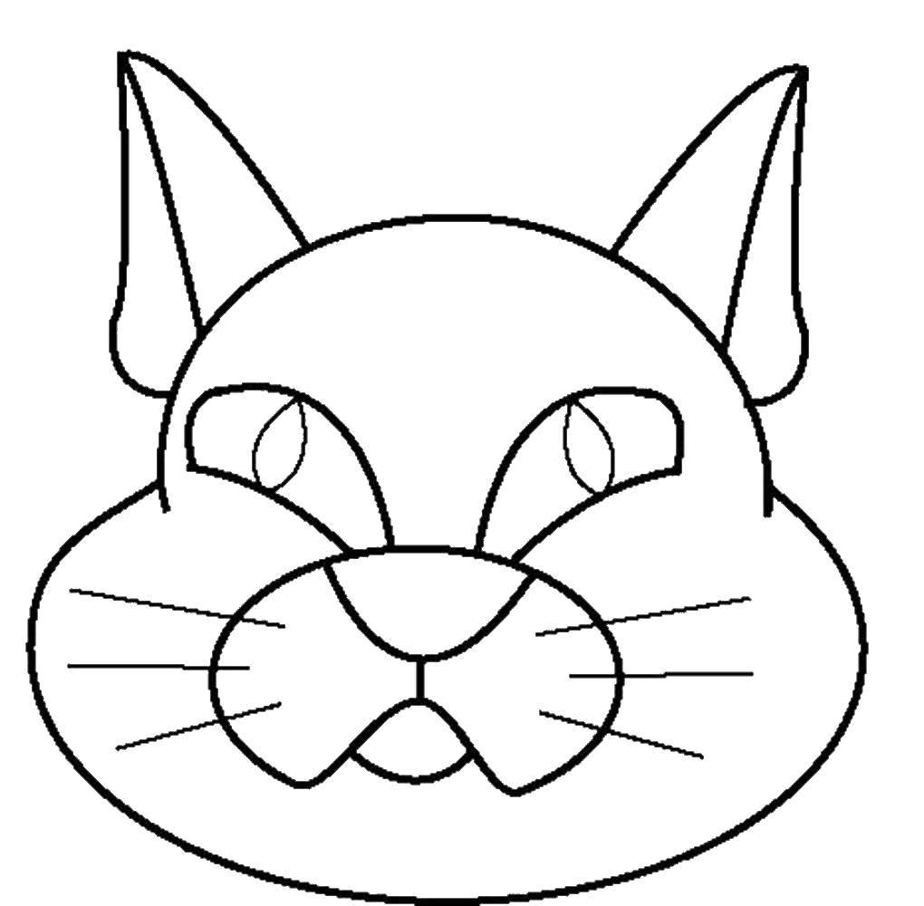 Маска кота для детей на голову распечатать: Маски кошки и собаки