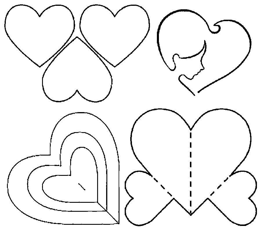 Шаблон сердце в сердце: Шаблон Сердца Для Вырезания Из Бумаги Распечатать