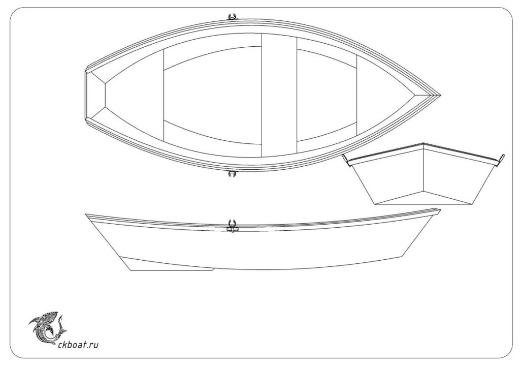 Чертеж лодки деревянной: Чертеж деревянной лодки "Skiff" для постройки своими руками