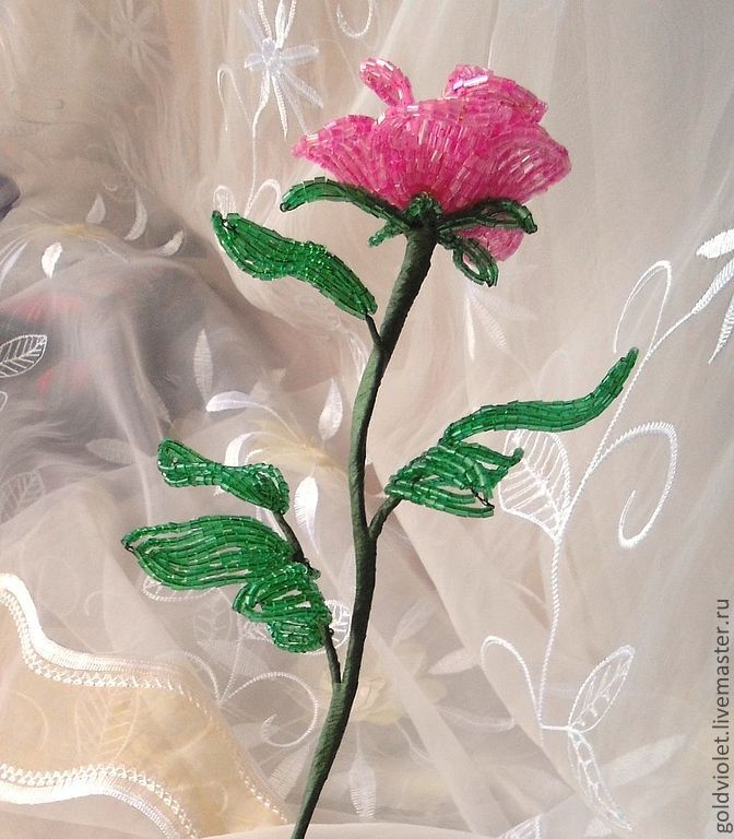 Розы из бисера чашелистик: 5 вариантов роз из бисер (мастер-класс)
