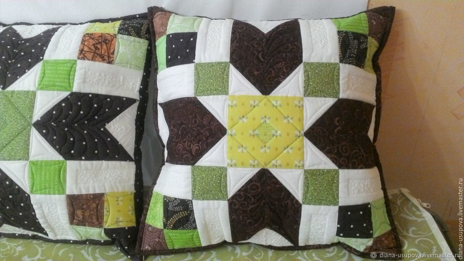 Лоскутная подушка: Подушки лоскутные — купить на Ярмарке Мастеров