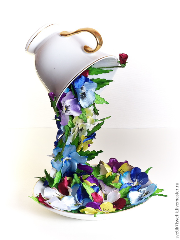 Топиарий парящая чашка своими руками: 61 парящая чашка своими руками из цветов, кофе, фруктов, макарон, бусин, денег, а ещё морская, пасхальная и новогодняя!