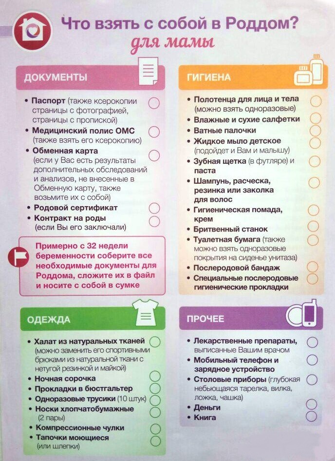 Что взять в роддом: полный список вещей для мамы и малыша в 2024 году