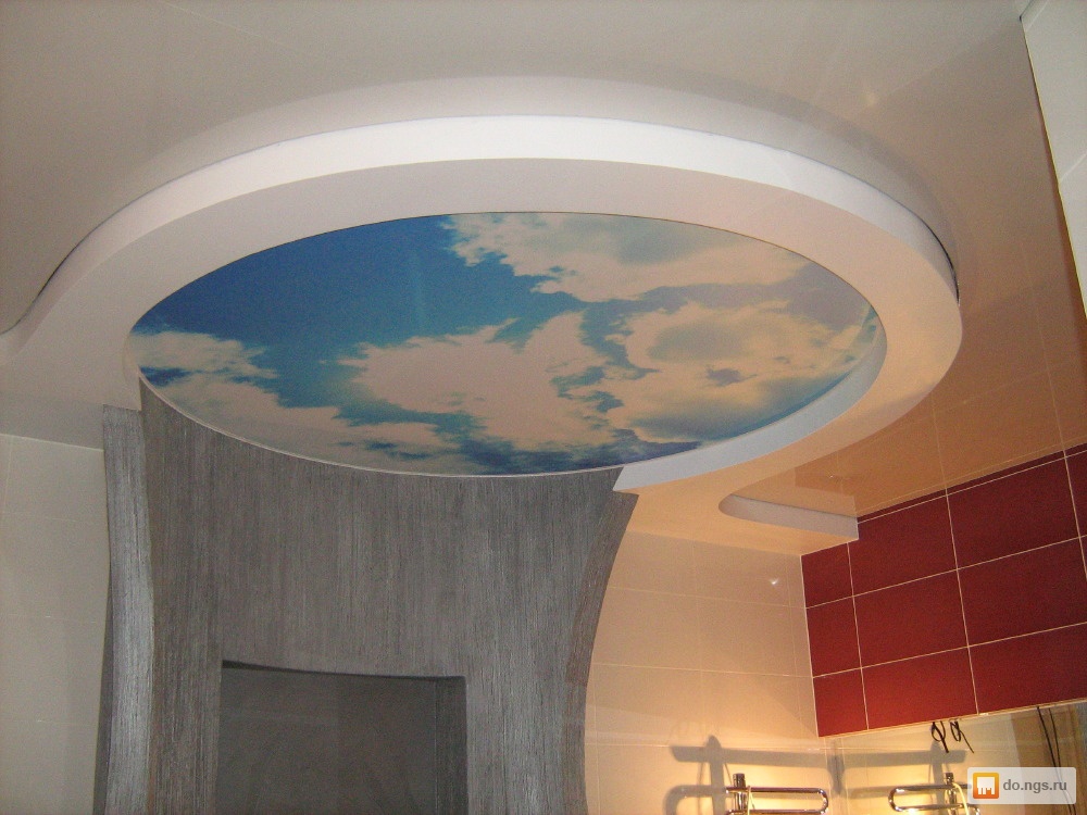 Потолок комбинированный натяжной с гипсокартоном фото: Комбинированные потолки - натяжные и из гипсокартона, фото вариантов